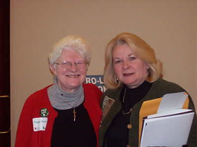 Katherine with Peggy Hamil WI Pro Life President